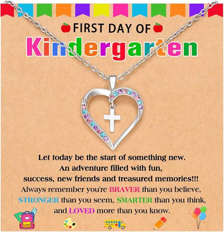 UPROMI Cross Necklace for Girls Back to School Gifts for Girls Baptism First Communion Confirmation Graduation Gifts