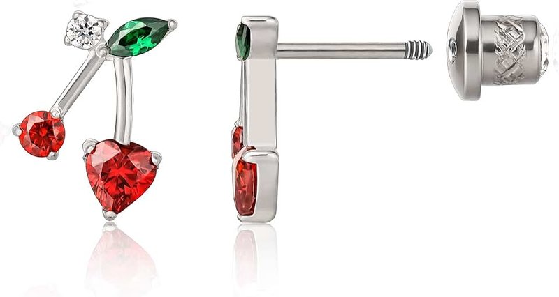 limerencia F136 Titanium Hypoallergenic Flat Back Earrings 20G Piercing Implant Grade G23 Screw Back Earrings Tragus Helix Cartilage for Women's Sensitive Ears