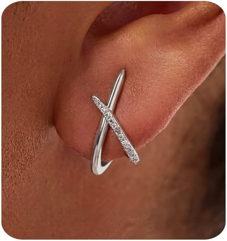 MUMREUES Gold Earrings for Women Trendy,14K Gold Stud Earrings Dainty Earrings Simple Minimalist Cubic Zirconia Diamond Gold Earrings Hypoallergenic Earring for Women Gifts Global Recycled Standard