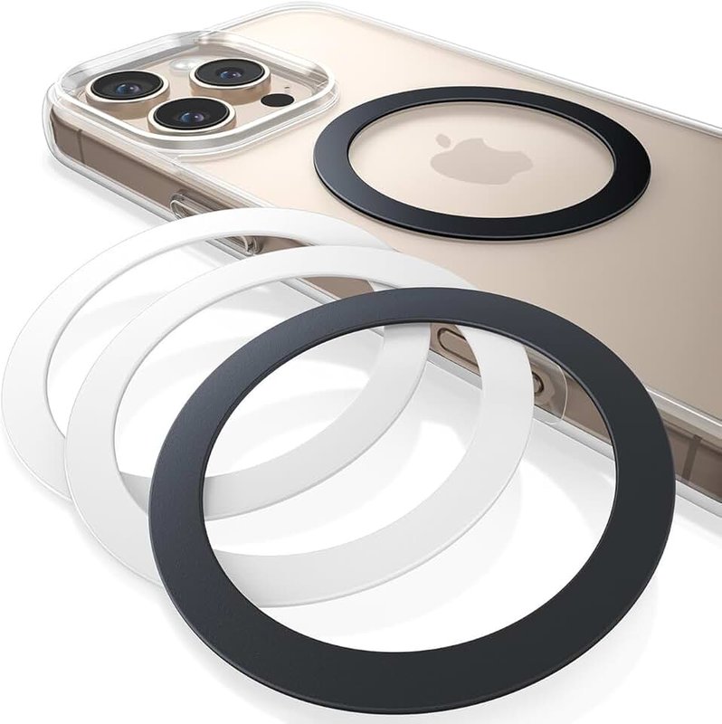 Lamicall for Mag Safe Sticker Ring - 4 Pack Powerful Magnetic Ring - SafeMag Rings Compatible with Mag Safe Magnetic Wireless Charger Case for iPhone 17 Pro Max Air 16 15 14 13 12 Galaxy Accessories
