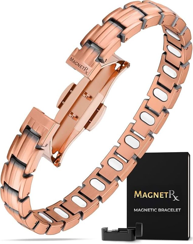 MagnetRX MagnetRX® Magnetic Copper Bracelets for Women - EllipseMAX 5X Strength 5,000 Gauss Magnets - Designed in USA & Patent Pending - Premium Womens Copper Bracelet with Adjustable Length