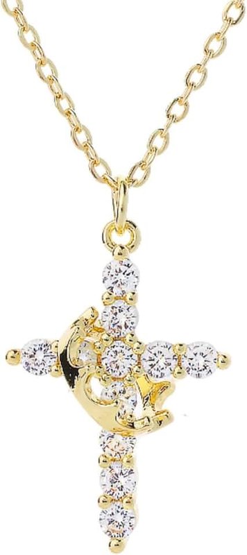 SENHOWII Crown Cross Necklace for Women-Exquisite Christian Necklace-cross necklace for women-Symbol of Devotion, Ideal Faith-Inspired Jewelry Gift for Every Occasion