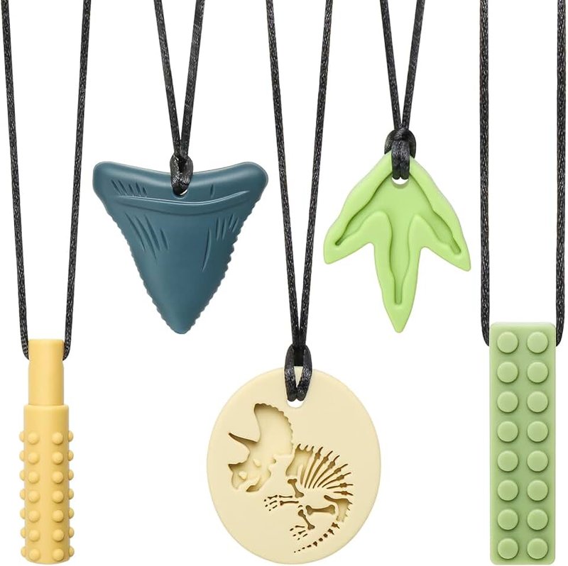 Newborn Baby Toys, Baby Teething Toys Teether, Chewy Necklaces for Sensory Kids, Anxiety Relief Fidget | Diswash Safe Baby Toys | 100% Food Grade Silicone