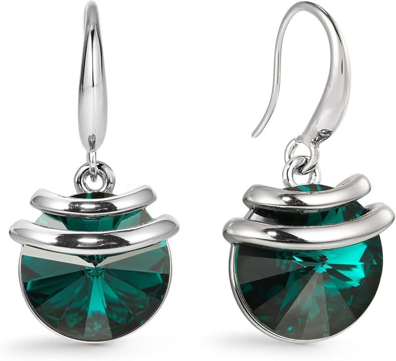 La Phaca Crystal French Wire Dangle Drop Earrings