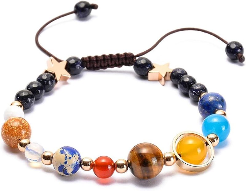 Adjustable Planet Bracelet Solar System, Universe Galaxy Bracelet, Permanent Bracele, Perfect Space Astronomy Gifts for Women Men Kids