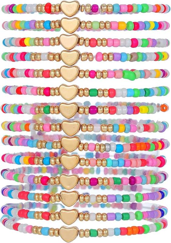 AYWFCBF Friendship Bracelets for Women Stackable,Colorful Heishi Clay Beaded Best Friend Bracelet Set for Women,Summer Beach Jewelry Gifts Party Favors