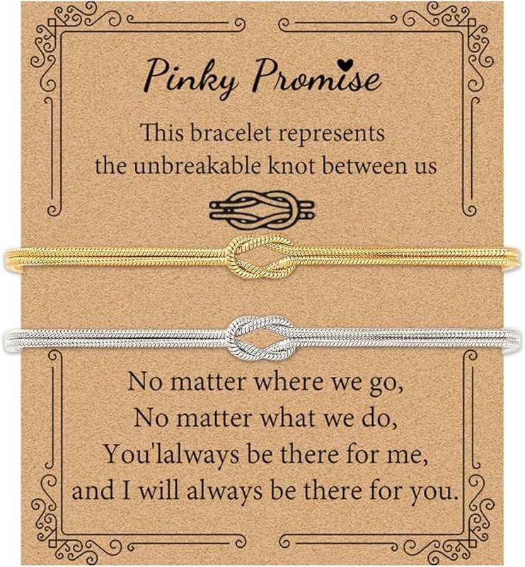 GRCLD Matching Bracelets for Couples Love Knot Bracelet Pinky Promise Soulmate Relationship Friendship Bracelets Forever Infinity Jewelry Gifts for Women Her Him