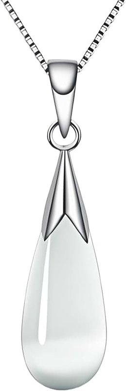 Krstudent Moonstone opal, water drop pendant, Korean version of silver-plated jewelry, women's natural crystal necklace.