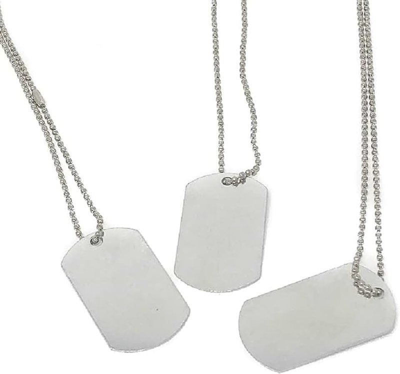 Generic 6 Piece Dog Tags for Necklaces pendant necklace, men's personalized, simple and fashionable accessory