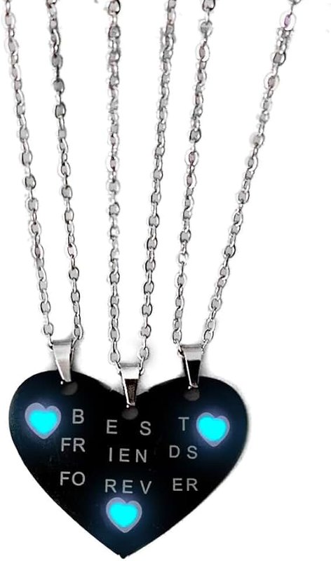 ATLVXJL 4/pcs set Luminous Heart Puzzle Matching Bracelets Long Distance Relationship Gifts for Best friends Anniversary for Women Men