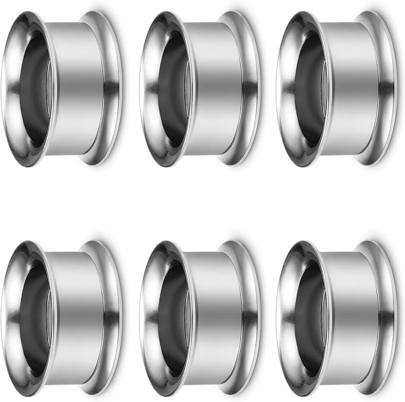 Pexveiuu 12G-50mm Double Flared Gauges for Ear Tunnels Plugs Earrings 316L Surgical Stainless Steel Silver Internally Threaded Ears Tunnel Plug Stretching Kit Piercing Jewelry Women Men