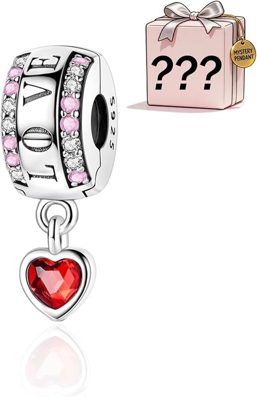 Su-Carata Multiple Surprise Blind Charms for Pandora Bracelet - 925 Sterling Silver Pendant Bead Charm for Bracelets and Necklace Dangle Beads Surprising Fashion Valentines Gifts for Wife/Girlfriend Women