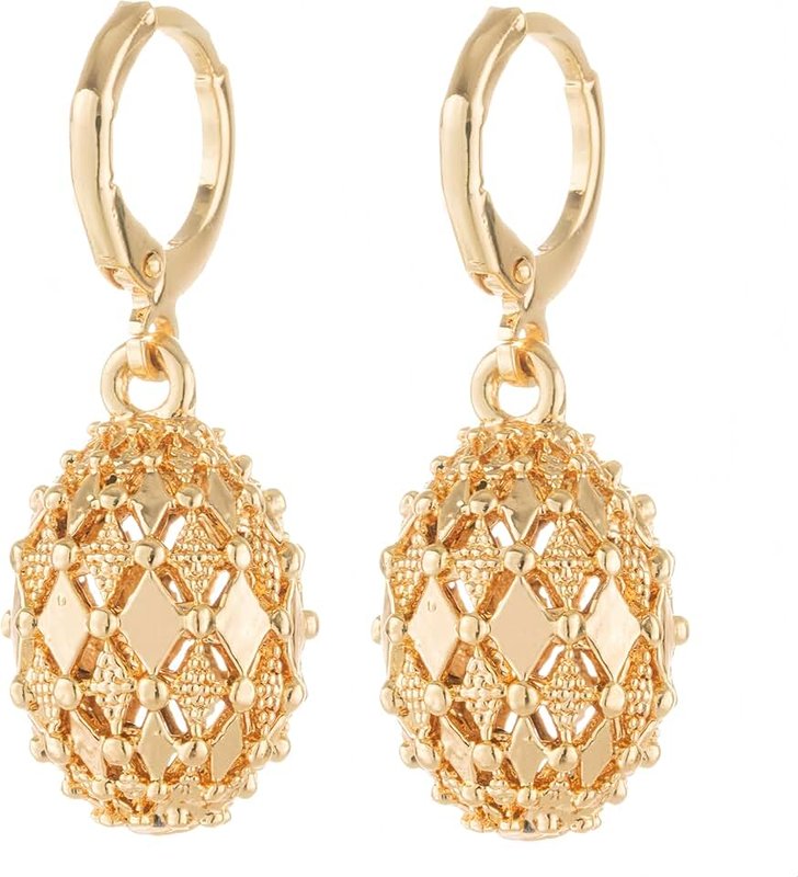 Vuskdtei Vuskdtei18K Gold Plated Flower Dangle Earrings for Women, Hypoallergenic Cubic Zirconia Earrings, Elegant Chandelier Drop Earrings, Statement Jewelry Gifts Fashion