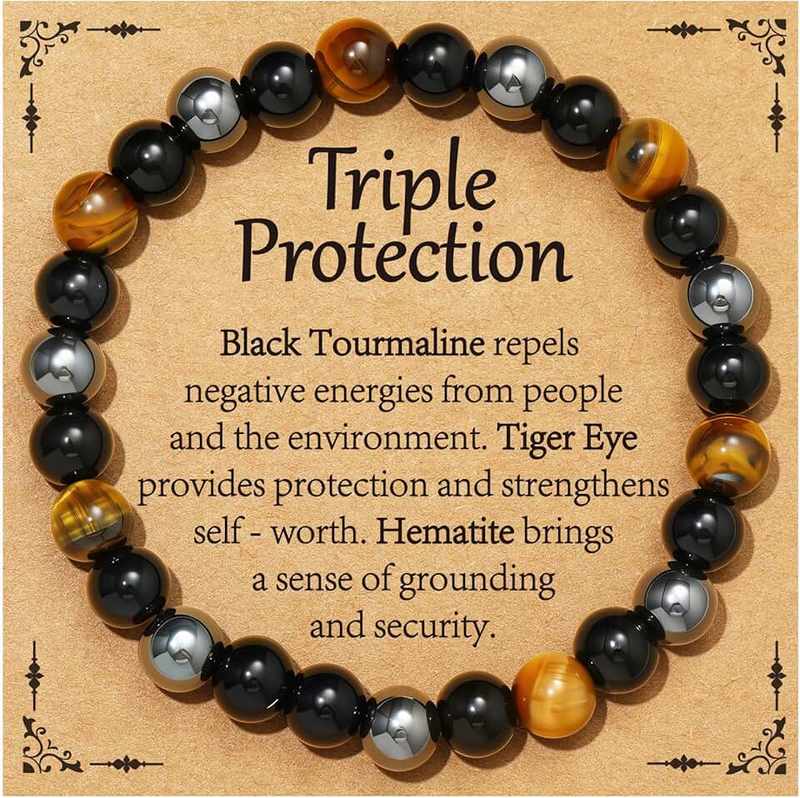 Aretas Crystal Beaded Bracelets for Women Ladies Bracelet 8mm Gemstone Beaded Stretch Bracelet Natural Stone Jewellery Birthday Valentines Christmas Gifts for Her Girls