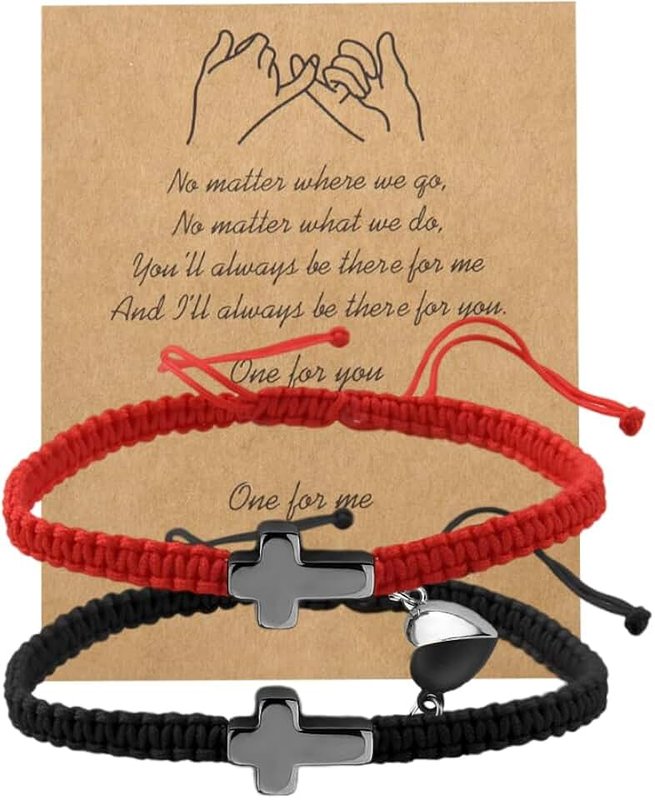 YangQian God Bless You Gifts Men Women Faith Cross Bracelet Communion Confirmation Christening Baptism Gifts for Goddaughter Godson