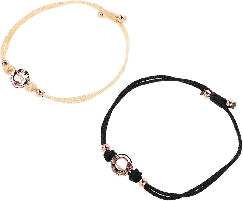 WESIEVYA Vibration Sensing Touch Bracelets for Couples Adjustable Long Distance Relationship Wristbands for Boyfriend and Girlfriend Matching Heart Bracelets Engagement Jewelry