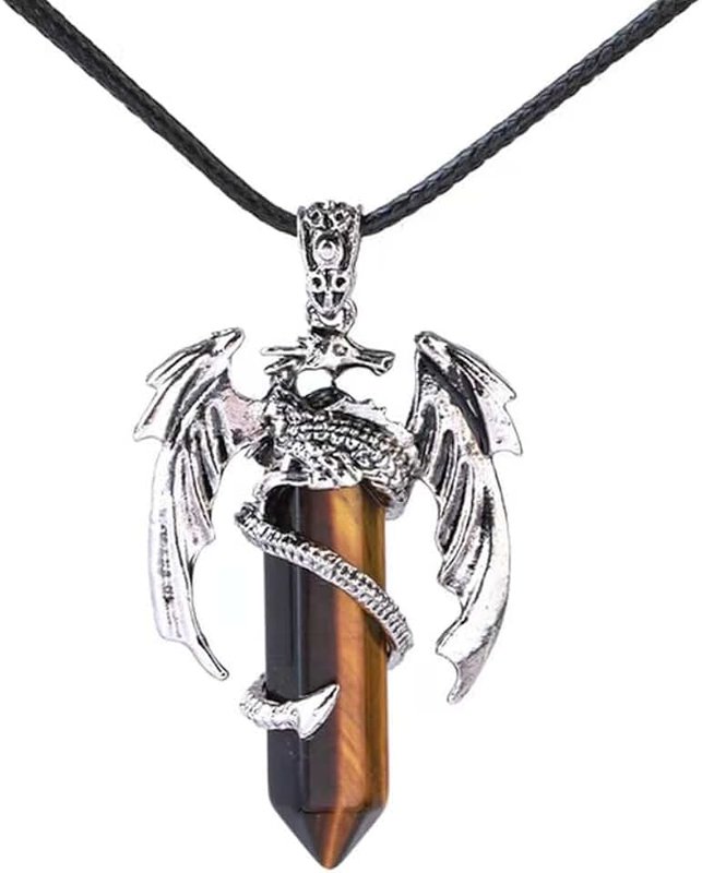 Generic Black Crystal Dragon Necklace Dragon Necklace For Men Women Dragon Pendant Necklaces Crystal Necklaces Dragon Jewelry