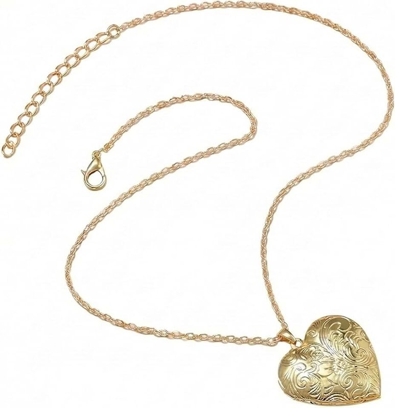 IMTKOOCO Personalised Heart Locket Necklace for Women - Sunflower Inspired Memory Pendant with 2 Photo Slots and 45cm Adjustable Chain You are My Sunshine Keepsake Gold Necklace for Women