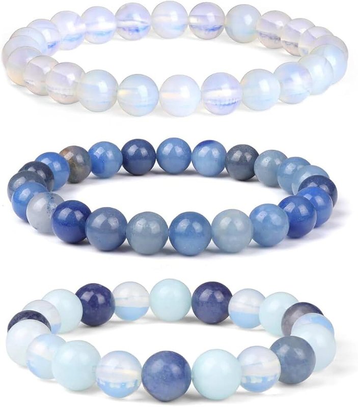Crgwxzl 3pcs Wealth Money Bracelets,Healing Crystal Citrine African Turquoise Bracelets for Women Men,Lucky Feng Shui 8mm Natural Stone Green Aventurine Beaded Spiritual Gemstone Jewelry Gifts