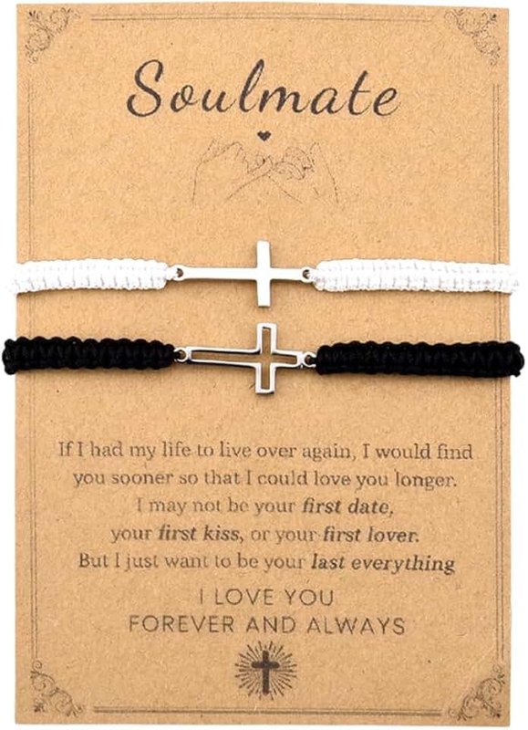 YangQian Lord Prayer God Bracelet Gifts for Men Women Christian Religious Catholic Gift Bracelet for Him Her Communion Baptism Gift