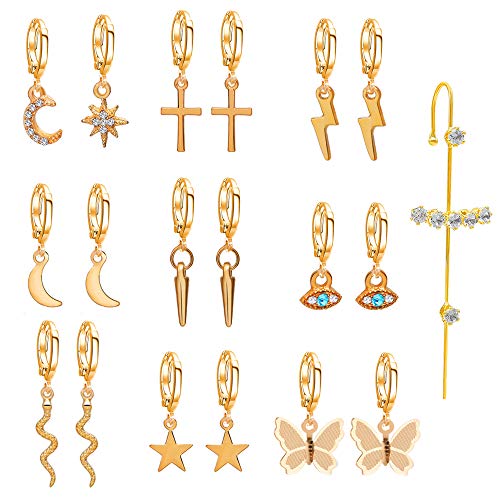 Buy Pair of Crown Drop Small Hoop Earrings, Hoop Stud Earrings, Kids Girls  Earrings, Toddler Small Earrings Christmas Gift Birthday Gift Online in  India - Etsy