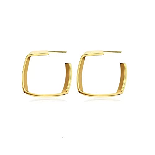 14K Gold Plated Earrings Hypoallergenic Twisted Rope Hoop Earring with 925 Sterling Silver Post Vintage Women Chunky Hoops 22 cm Geometric Hoops 0