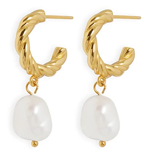 Crystal Bow White Pearl Drop Dangle Earrings for Women,Elegant Pearl  Earrings