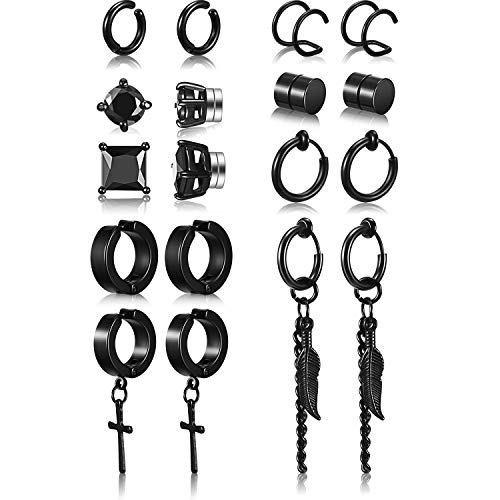 Flipkart.com - Buy ShobhRam 2 Pair Combo Non Piercing & Magnetic Earrings  for Men FLIComNonPearSTEa-18 Metal Magnetic Earring Online at Best Prices  in India