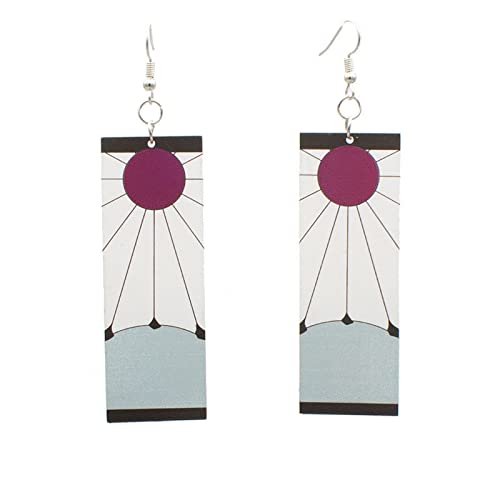 Stylish Tanjiro Earrings with Unique Pattern