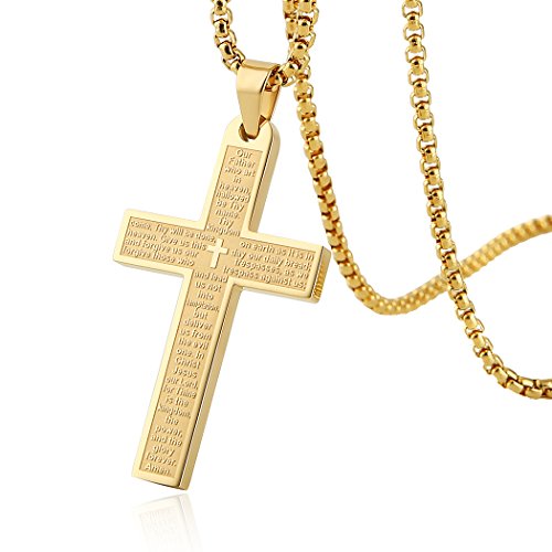 Cross Pendant Necklace Fashion Cross Necklaces Gold Necklace Chain For Women  And Teen Girl