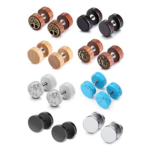 Jeulia Punk Hip-Hop Men's Titanium Steel Stud Earrings - Jeulia Jewelry