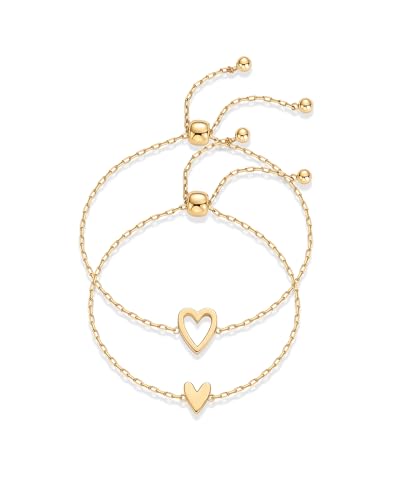 matching heart charm bracelts